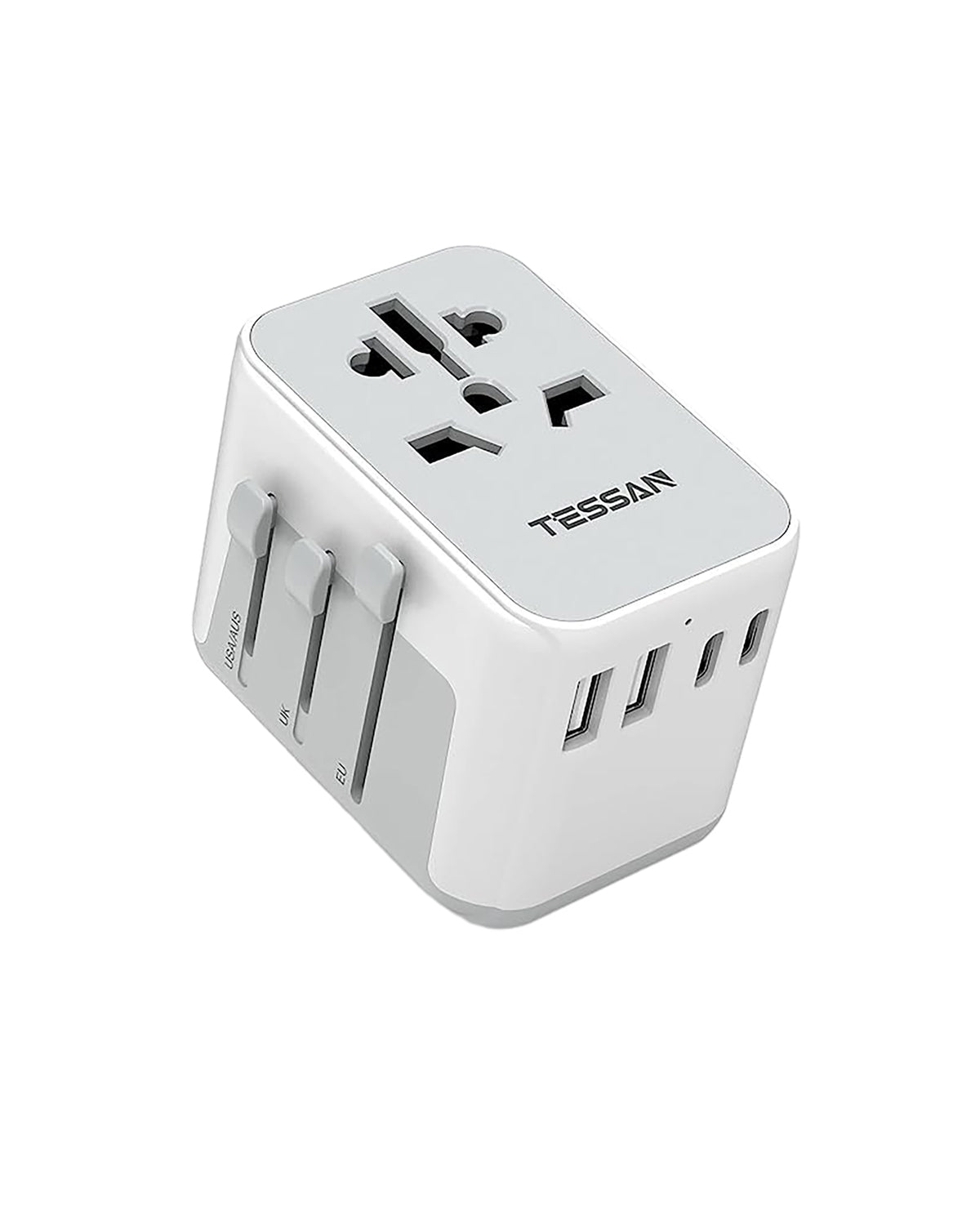 TESSAN Reiseadapter Weltweit, Reisestecker Adapter Weltweit mit 2 USB und 2 USB C