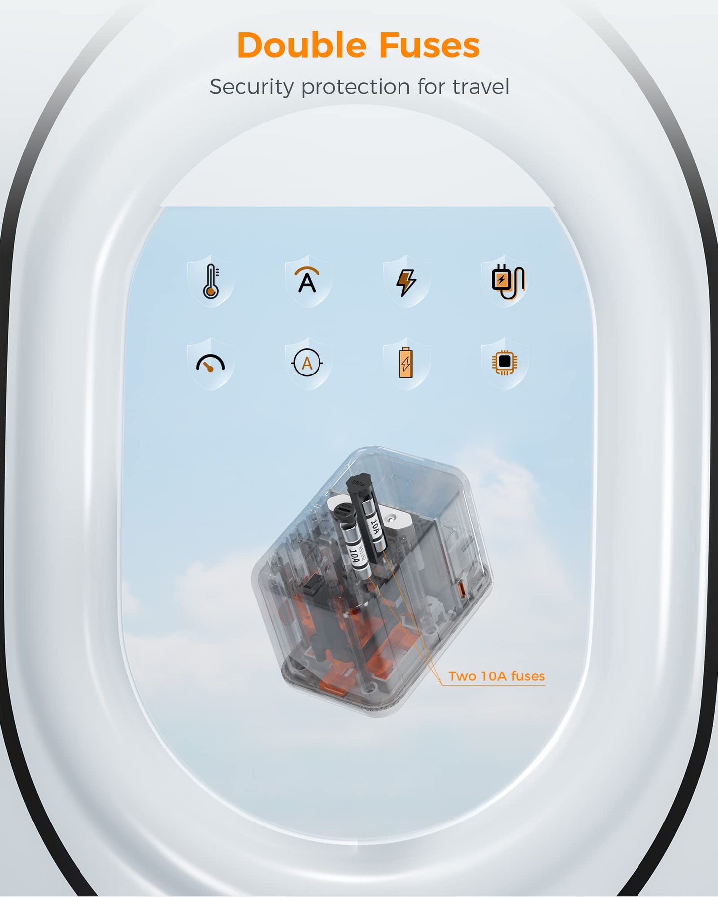 TESSAN 45W Schnelles Aufladen Reisestecker Adapter mit 3 USB und 2 USB C