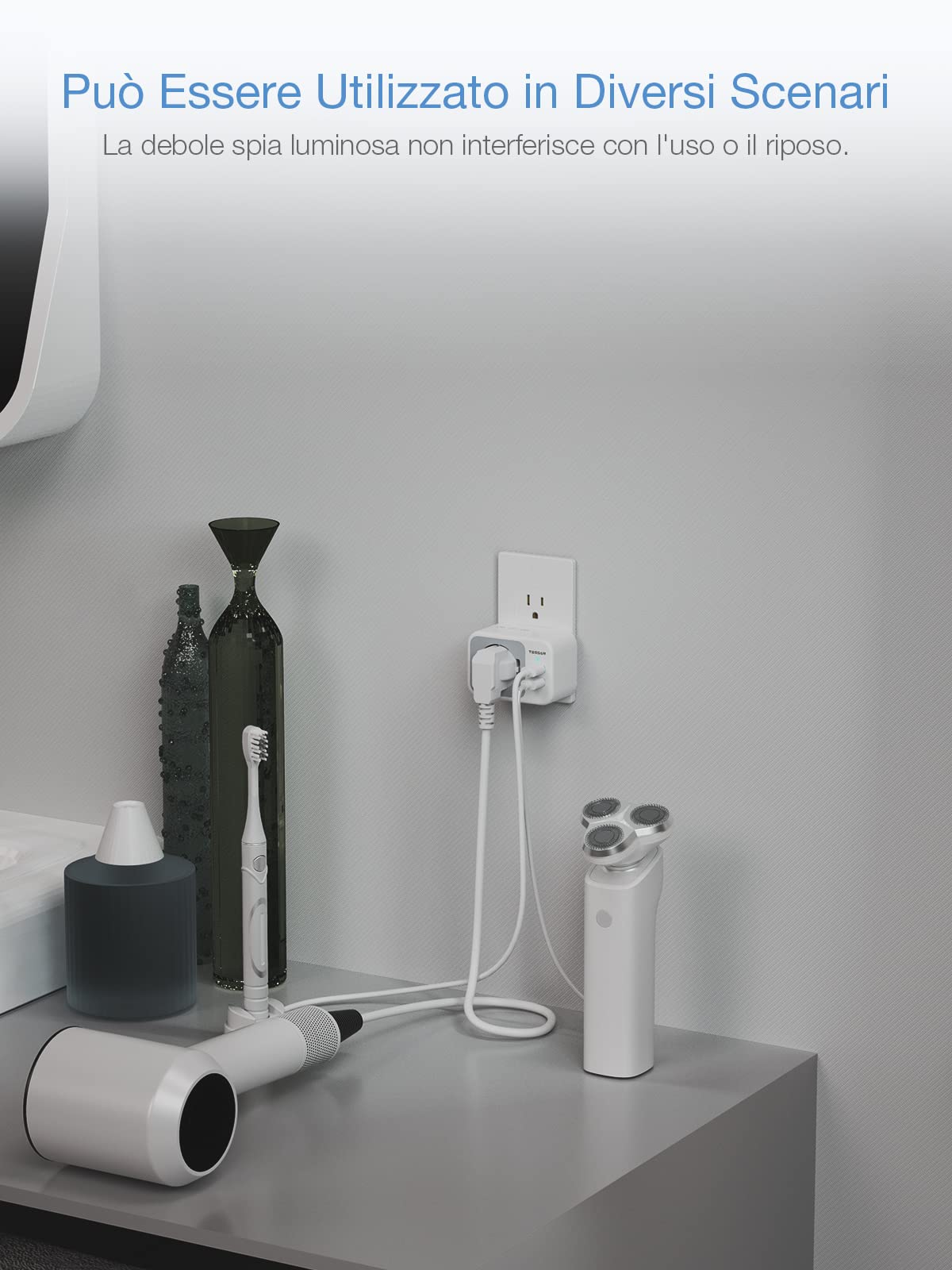 TESSAN Reiseadapter USA, Amerika Deutschland Stecker mit 2 USB