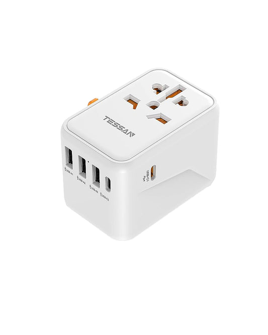 TESSAN 45W Schnelles Aufladen Reisestecker Adapter mit 3 USB und 2 USB C