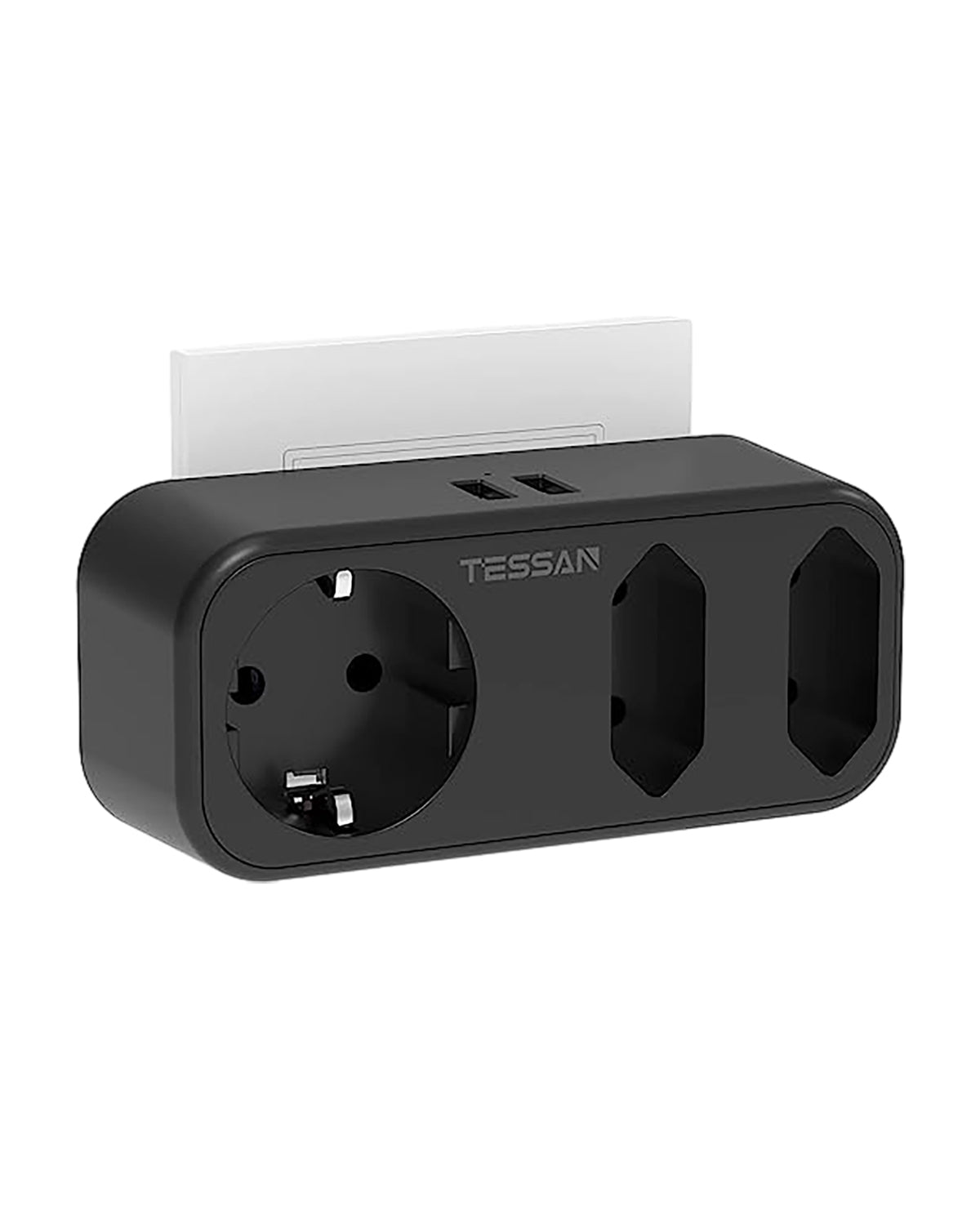 TESSAN 5 in 1Stromadapter Adapter USA Amerika Deutschland Stecker mit 2 USB(2.4A)