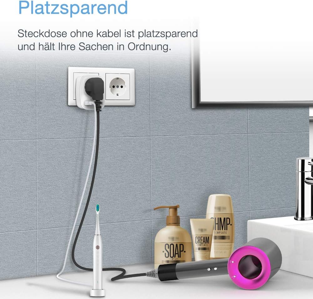 TESSAN USB Steckdose, 3600W Mehrfachstecker mit USB