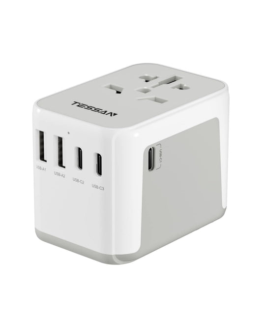 TESSAN Universal Reiseadapter Weltweit mit USB-C und AC Steckdose