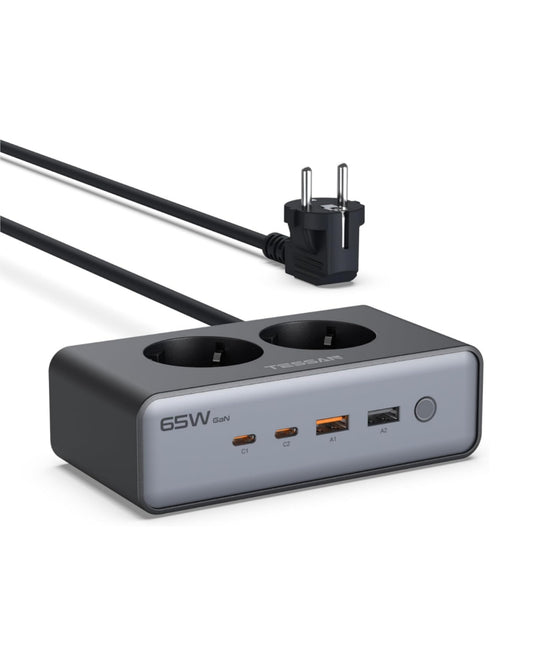 TESSAN 65W GaN USB-C Mehrfachsteckdose mit 4000W Leistung