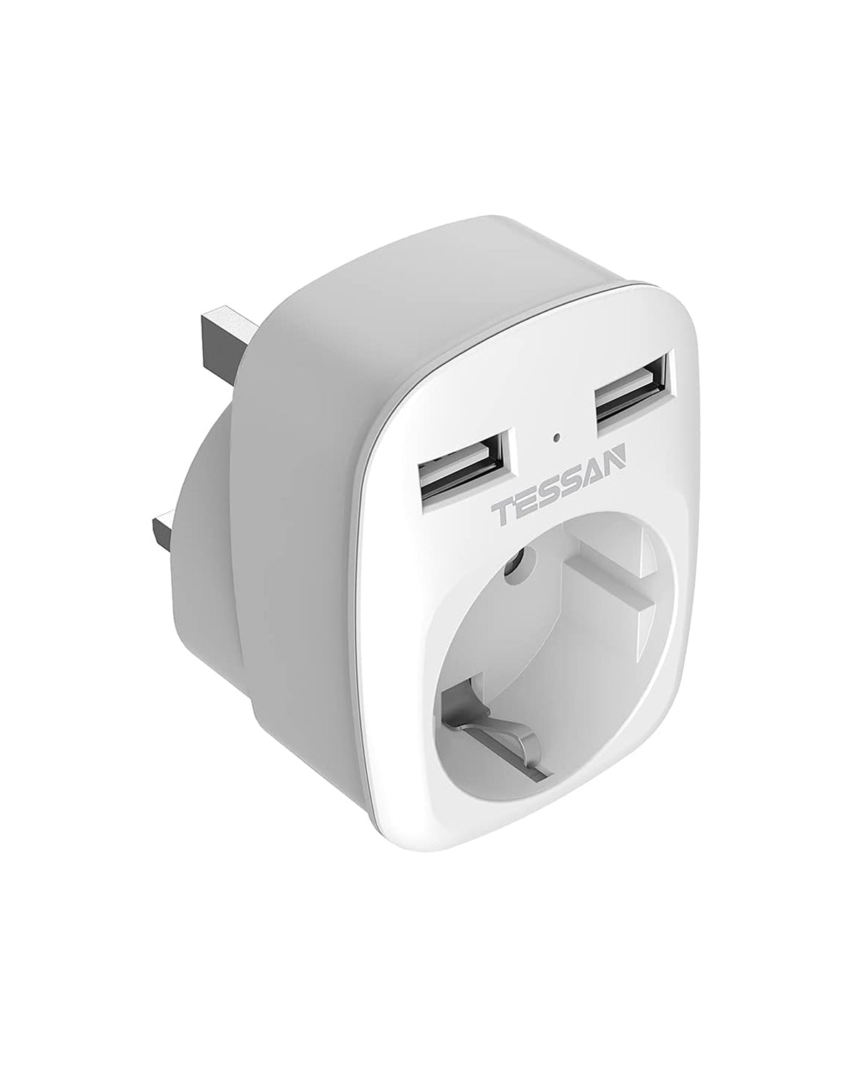 TESSAN Reiseadapter UK Adapter England Deutschland Stecker mit 2 USB 2.4A