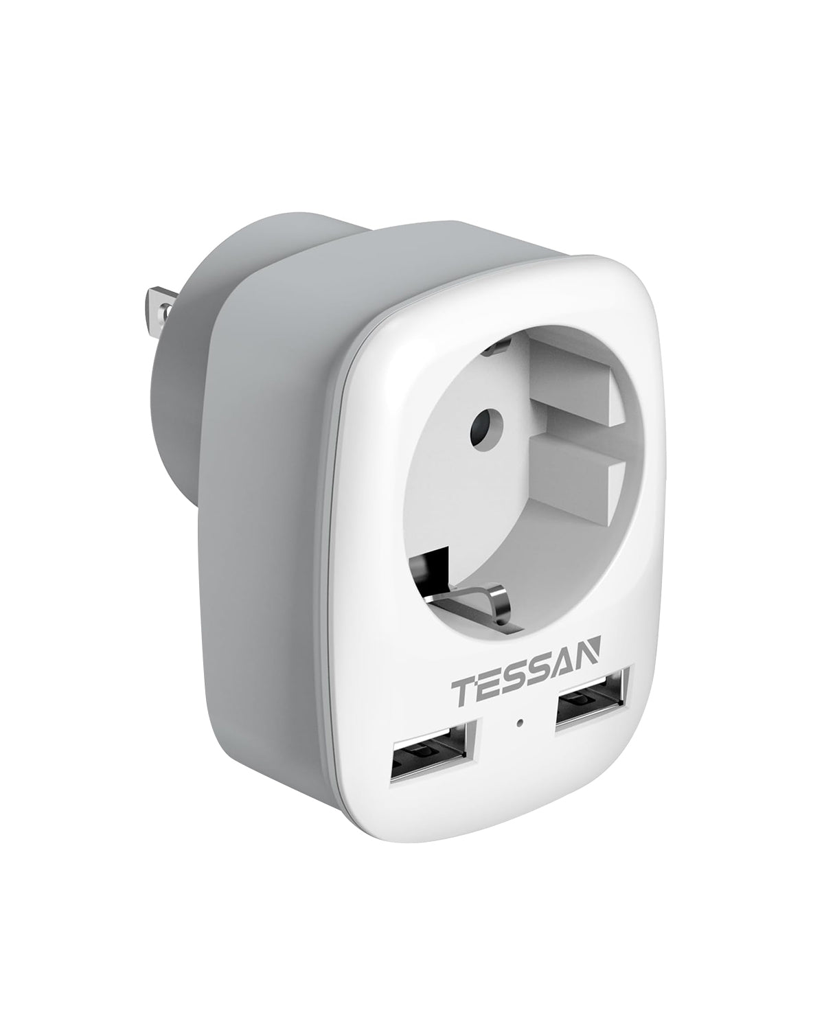 TESSAN Reiseadapter USA Adapter Amerika Deutschland Stecker mit 2 USB 2.4A