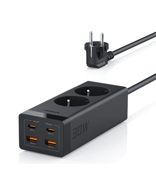 TESSAN 30W GaN USB-C Mehrfachstecker mit 2 AC-Fach