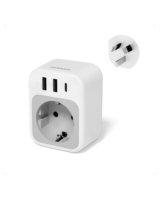 TESSAN 4-in-1 Reiseadapter Australien Typ I mit USB-C